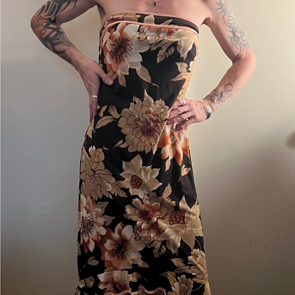 Dress-Floral Pink/Brown Size MD